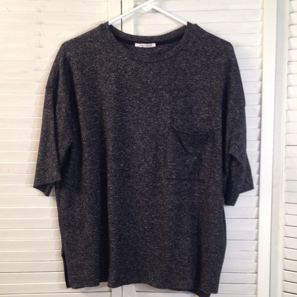 Zara Tops Zara Trafaluc S Oversized Super Soft Stretchy Black Half